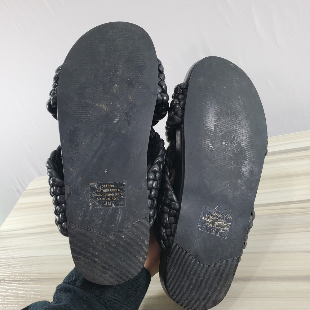 Sz 8 Charles David Defend Slippers Sandals Slip On Woven Braided Leather Slide - Picture 4 of 8